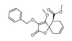 2-oxo-3-(benzyloxy)-4-methoxy-10α-carbomethoxy-1α-oxaspiro<4.5>deca-3,7-diene Structure