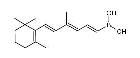 ((1E,3E,5E)-4-methyl-6-(2,6,6-trimethylcyclohex-1-en-1-yl)hexa-1,3,5-trien-1-yl)boronic acid结构式