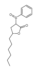 5-hexyl-3-(phenylsulfinyl)dihydrofuran-2(3H)-one结构式