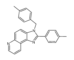 3-(4-methylbenzyl)-2-(p-tolyl)-3H-imidazo[4,5-f]quinoline结构式