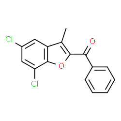 (5,7-Dichloro-3-methyl-1-benzofuran-2-yl)(phenyl)methanone Structure