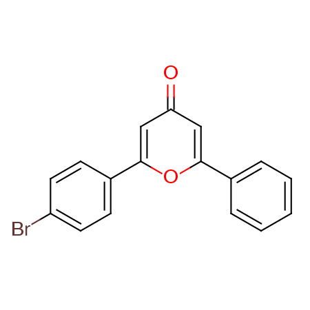 2-(4-bromophenyl)-6-phenyl-4H-pyran-4-one结构式