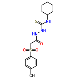 N-Cyclohexyl-2-{[(4-methylphenyl)sulfonyl]acetyl}hydrazinecarbothioamide结构式