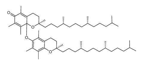 2,5,7,8-tetramethyl-8a-[2,5,7,8-tetramethyl-2-(4,8,12-trimethyltridecyl)chroman-6-yloxy]-2-(4,8,12-trimethyltridecyl)-3,4-dihydro-2H,8aH-chromen-6-one Structure