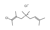 1-[Dimethyl-(3-methyl-buten-(2)-yl)-ammonium]-3-chlor-2-methyl-buten-(2) Structure