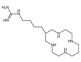 2-[4-(1,4,8,11-tetrazacyclotetradec-6-yl)butyl]guanidine结构式