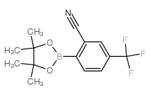 2-(4,4,5,5-四甲基-1,3,2-二氧硼杂环戊烷-2-基)-5-(三氟甲基)苯甲腈结构式