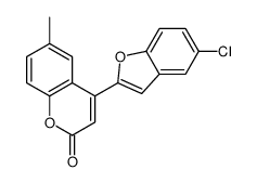 4-(5-chloro-1-benzofuran-2-yl)-6-methylchromen-2-one Structure
