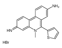 5-methyl-6-thiophen-2-ylphenanthridin-5-ium-3,8-diamine,bromide结构式