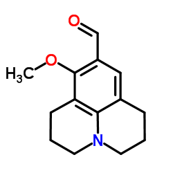 8-Methoxy-2,3,6,7-tetrahydro-1H,5H-pyrido[3,2,1-ij]quinoline-9-carbaldehyde Structure