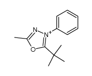 2-(tert-butyl)-5-methyl-3-phenyl-1,3,4-oxadiazol-3-ium Structure