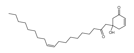 1-(1-hydroxy-5-oxo-cyclohex-3-enyl)-nonadec-10c-en-2-one Structure