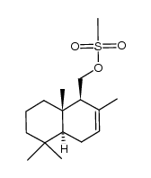 ((1S,8aS)-2,5,5,8a-tetramethyl-1,4,4a,5,6,7,8,8a-octahydronaphthalen-1-yl)methyl methanesulfonate结构式