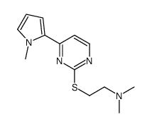 N,N-dimethyl-2-[4-(1-methylpyrrol-2-yl)pyrimidin-2-yl]sulfanylethanamine Structure