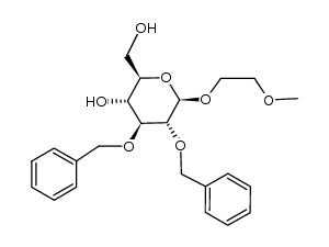 2-methoxyethyl 2,3-di-O-benzyl-β-D-glucopyranoside Structure