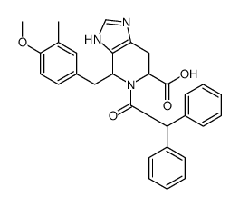 5-(2,2-diphenylacetyl)-4-[(4-methoxy-3-methylphenyl)methyl]-1,4,6,7-tetrahydroimidazo[4,5-c]pyridine-6-carboxylic acid结构式