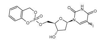 5-[(125)I]iodo-5'-O-cyclosaligenyl-2'-deoxyuridine monophosphate结构式