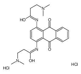 3-(dimethylamino)-N-[4-[3-(dimethylamino)propanoylamino]-9,10-dioxoanthracen-1-yl]propanamide,dihydrochloride Structure