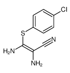 2,3-diamino-3-(4-chlorophenyl)sulfanylprop-2-enenitrile结构式