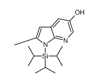 2-methyl-1-tri(propan-2-yl)silylpyrrolo[2,3-b]pyridin-5-ol结构式