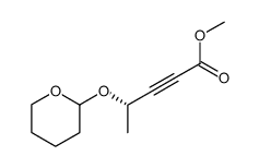 (S)-4-(Tetrahydro-pyran-2-yloxy)-pent-2-ynoic acid methyl ester Structure