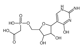 2-[[5-(2-amino-6-oxo-1H-pyrimidin-5-yl)-3,4-dihydroxyoxolan-2-yl]methoxy-hydroxyphosphoryl]acetic acid结构式
