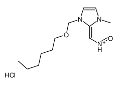 [(E)-[3-(hexoxymethyl)-1-methyl-1H-imidazol-1-ium-2-ylidene]methyl]-oxoazanium,chloride Structure