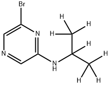 2-Bromo-6-(iso-propyl-d7-amino)pyrazine结构式