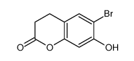 6-溴-7-羟基苯并二氢吡喃-2-酮结构式