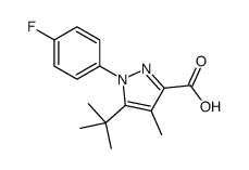 5-tert-butyl-1-(4-fluorophenyl)-4-methylpyrazole-3-carboxylic acid Structure
