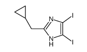 2-cyclopropylmethyl-4,5-diiodo-1H-imidazole Structure
