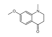 7-methoxy-1-methyl-2,3-dihydro-1H-quinolin-4-one结构式