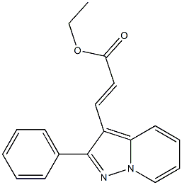 2-Propenoic acid, 3-(2-phenylpyrazolo[1,5-a]pyridin-3-yl)-, ethyl ester, (2E)- Structure