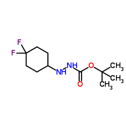 tert-butyl 2-(4,4-difluorocyclohexyl)hydrazinecarboxylate结构式