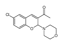 1-(6-Chloro-2-(4-morpholinyl)-2H-benzopyran-3-yl)ethanone picture