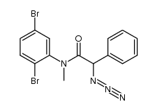 2-azido-N-(2,5-dibromophenyl)-N-methyl-2-phenylacetamide Structure