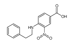 3-nitro-4-(2-phenylethylamino)benzoic acid Structure
