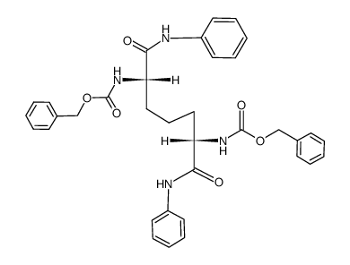 L-N,N-diphenyl-2,6-dibenzyloxycarbonylaminopimelamide结构式