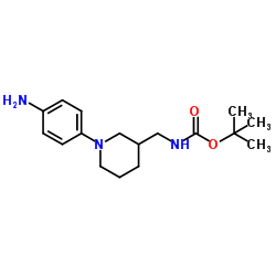 2-Methyl-2-propanyl {[1-(4-aminophenyl)-3-piperidinyl]methyl}carbamate Structure