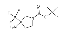 3-Amino-3-trifluoromethyl-pyrrolidine-1-carboxylic acid tert-butyl ester Structure