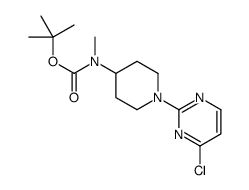 tert-butyl N-[1-(4-chloropyrimidin-2-yl)piperidin-4-yl]-N-methylcarbamate Structure