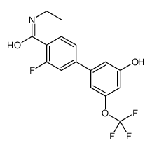 N-ethyl-2-fluoro-4-[3-hydroxy-5-(trifluoromethoxy)phenyl]benzamide结构式