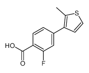 2-fluoro-4-(2-methylthiophen-3-yl)benzoic acid Structure