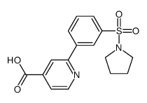 2-(3-pyrrolidin-1-ylsulfonylphenyl)pyridine-4-carboxylic acid Structure