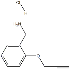 [2-(prop-2-yn-1-yloxy)phenyl]methanamine hydrochloride structure