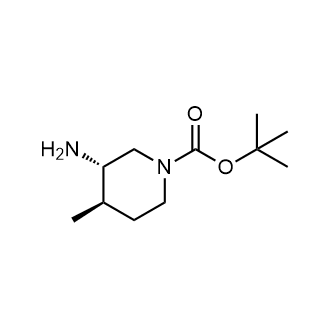 (3S,4R)-3-氨基-4-甲基哌啶-1-羧酸叔丁酯结构式
