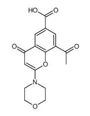 8-acetyl-2-morpholino-4-oxo-4H-chromene-6-carboxylic acid结构式