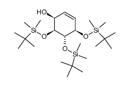 (-)-1D-2,3,4-tris-O-<(tert-butyl)dimethylsilyl>cyclohex-2-ene-1,2,4/3-tetrol Structure