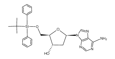 2'-deoxy-5'-O-tert-butyldiphenylsilyl-2'-deoxyadenosine结构式