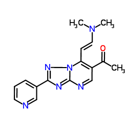 1-{7-[(E)-2-(Dimethylamino)vinyl]-2-pyridin-3-yl-[1,2,4]triazolo[1,5-a]pyrimidin-6-yl}ethanone结构式